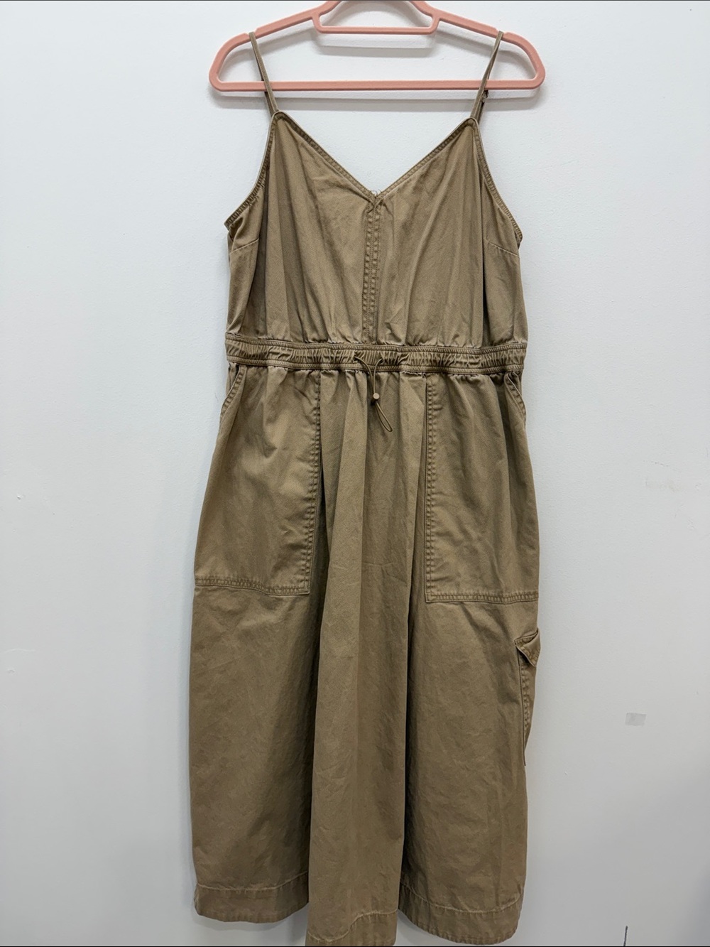 Woolrich for target cargo dress Tan Elastic-Waist Sleeveless